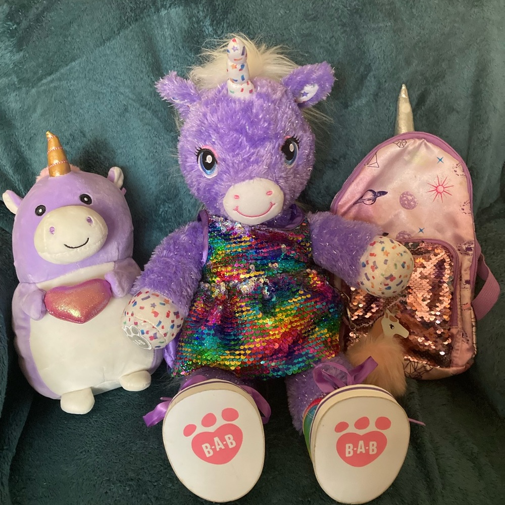 Build-A-Bear Unicorn & Accessories